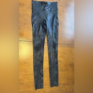 SPANX Faux Leather Black Leggings